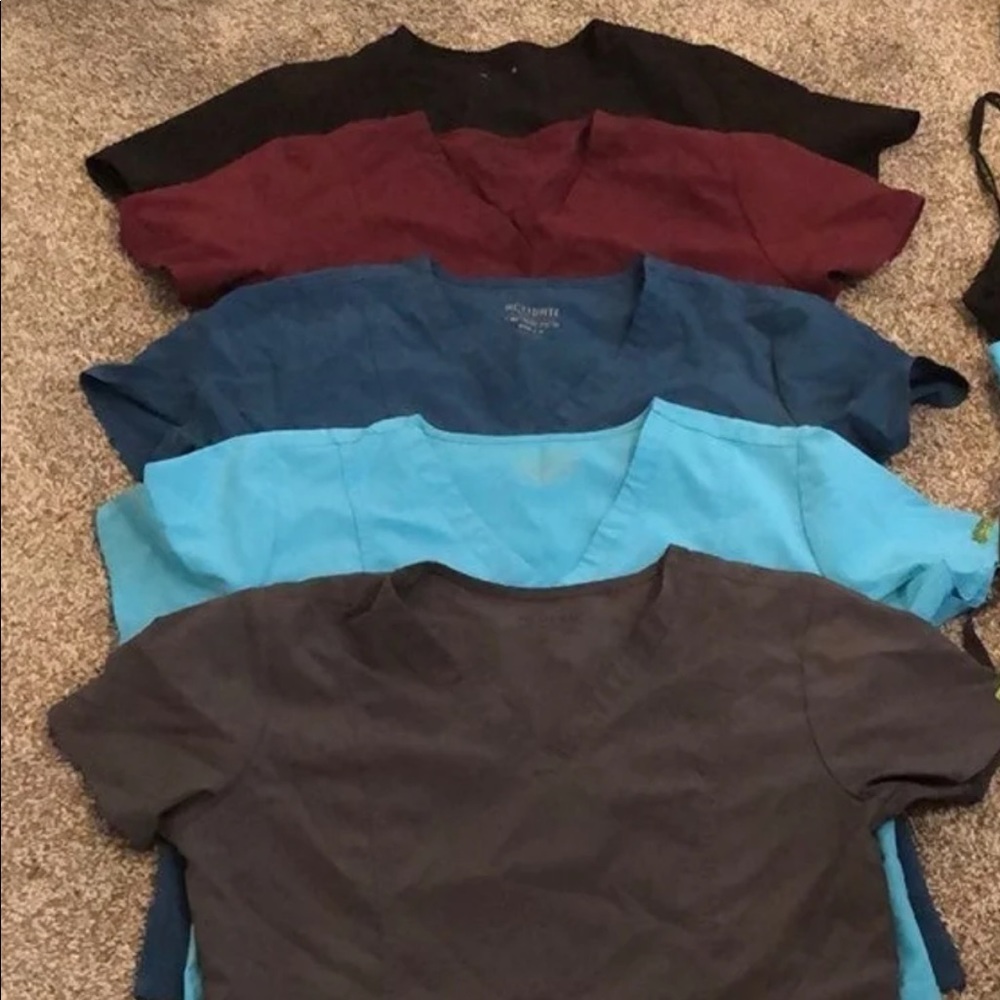 Scrubs 2 tops teal n Caribbean blue